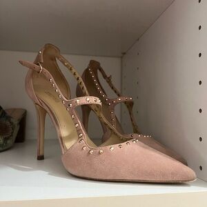 Michael kors ava blush studded pump stiletto heels nude size 8.5